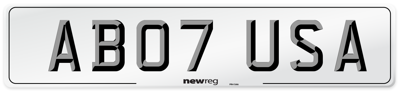 AB07 USA Number Plate from New Reg